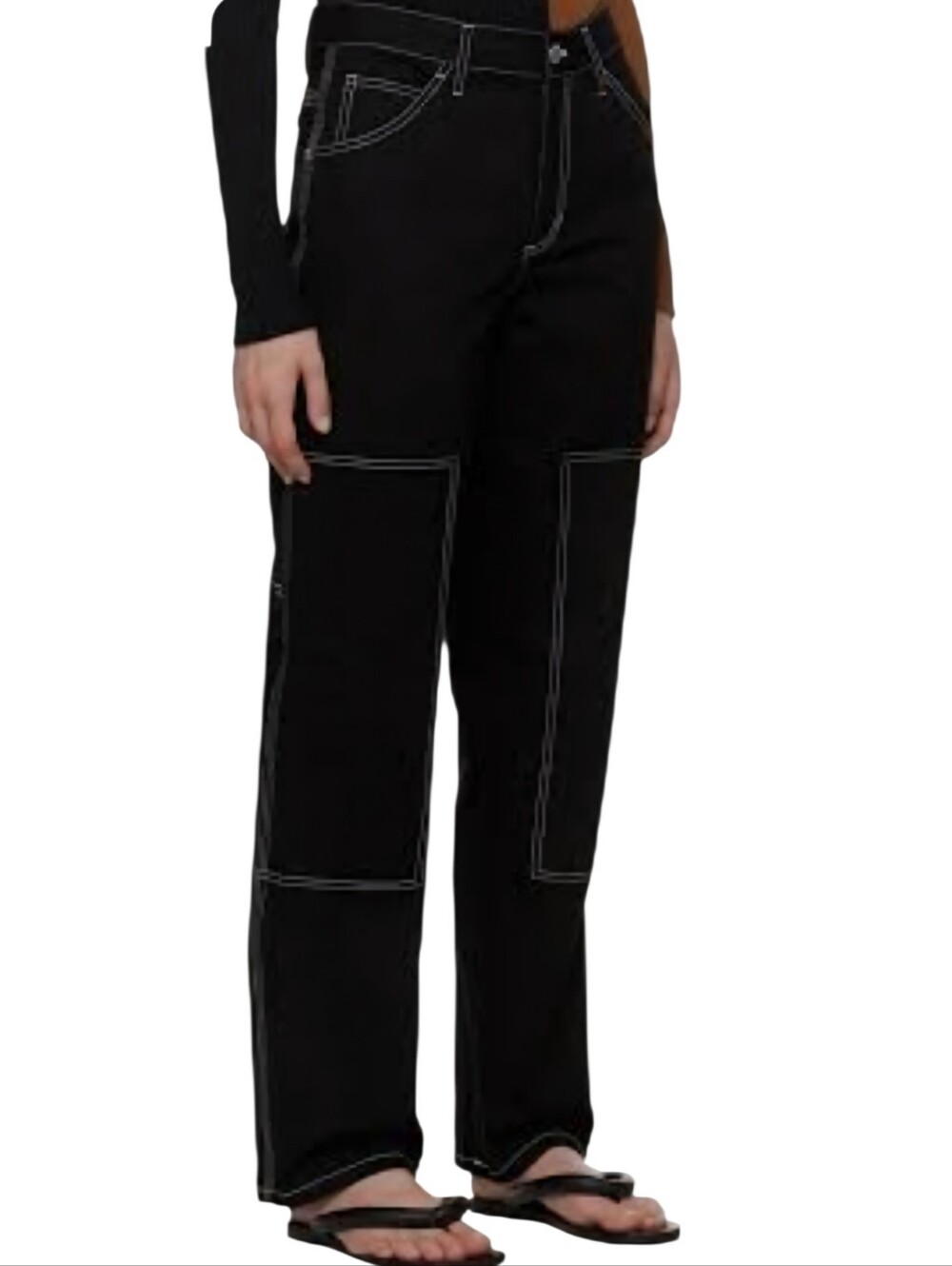Staud Black Carpenter Painter High Rise Denim Jeans Size 2